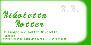 nikoletta notter business card